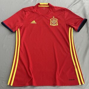 Adidas Spain 2016/2017 Home Jersey Men's Medium Red And Yellow